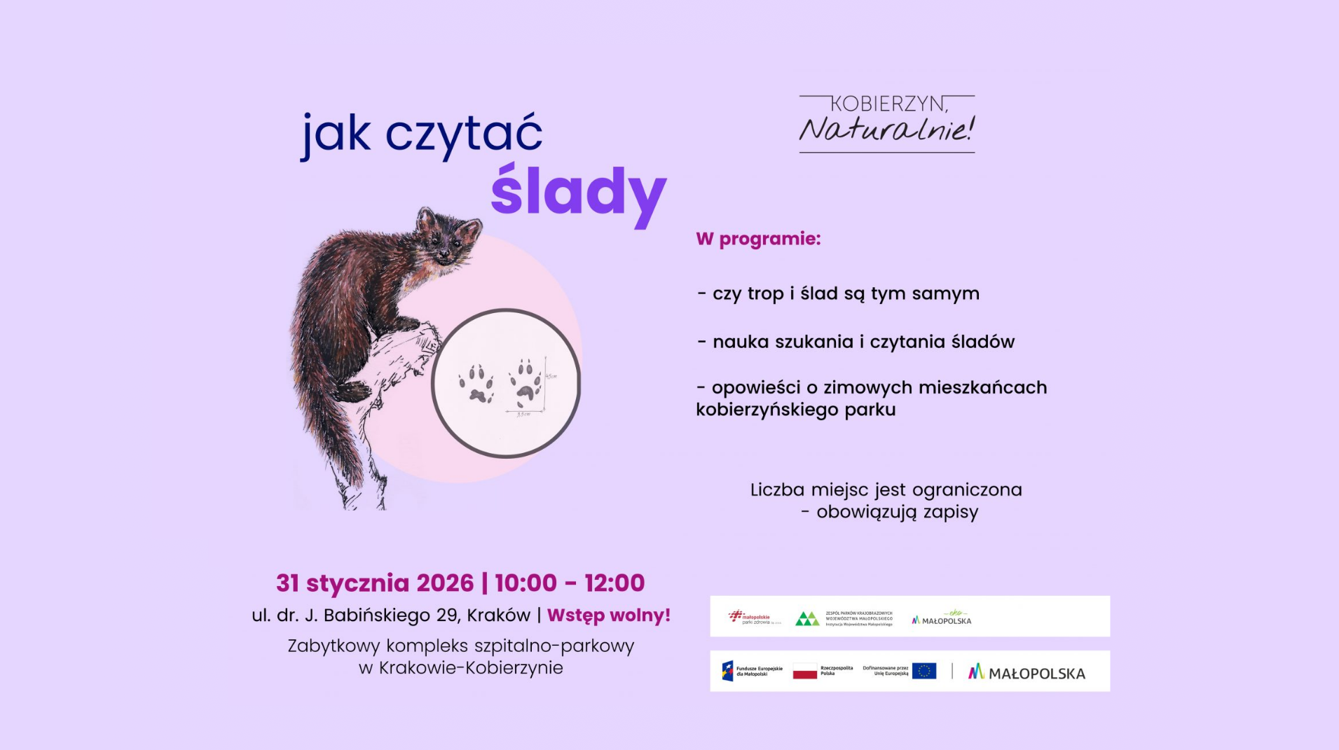 Zaproszenie na spacer „Jak czytać ślady”